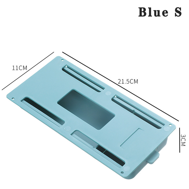 Desk Drawer Self Stick Desk Table Storage Hidden Drawer For Small Accessories Holder Storage Tray Organizer Stationery Storage: Blue S