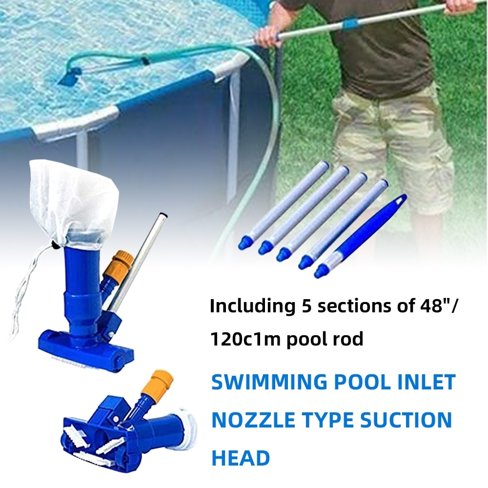 1 Set Jet Swimming Pool Vacuum Cleaner Floating Objects Cleaning Tools Vac Suction Head Pool Fountain Vacuum Brush Cleaner