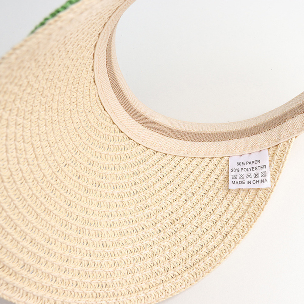 Sommar barn frukttryck bred brätte uv-skydd hatt topplös halmkeps solhatt barn solkeps halmkeps solhatt barn solkeps uv-skydd