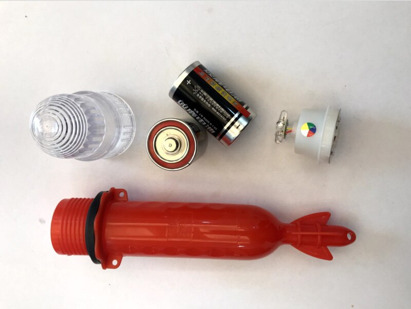 Posidon 25cm 3.0V Verschillende Kleuren Vissen Netto Signaal Licht Trekken Visnet Lamp Camping Outdoor Licht Vissen Float licht: 5 Colors