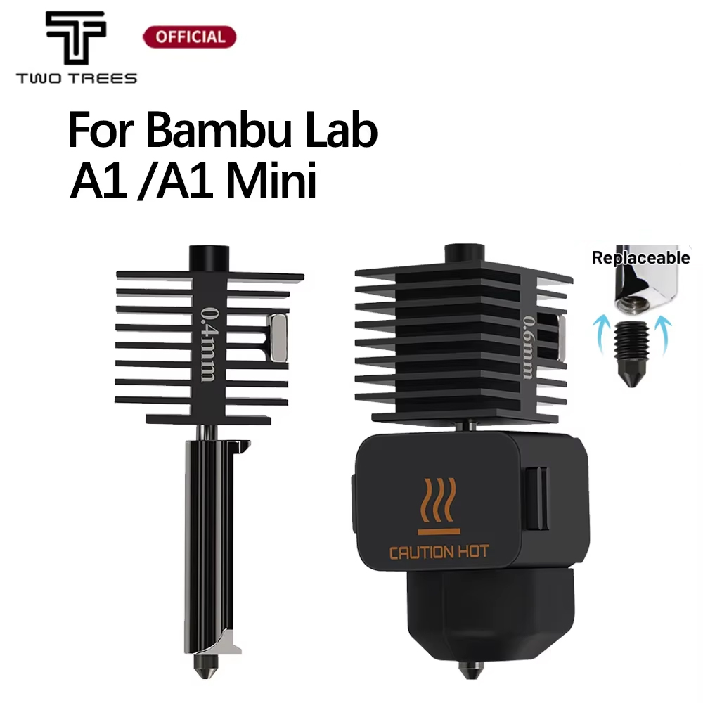 Kit de buse Hotend pour mini-buse d'imprimante 3D Bambulab A1, 0.4/0.6/0.8mm, assemblage rapide