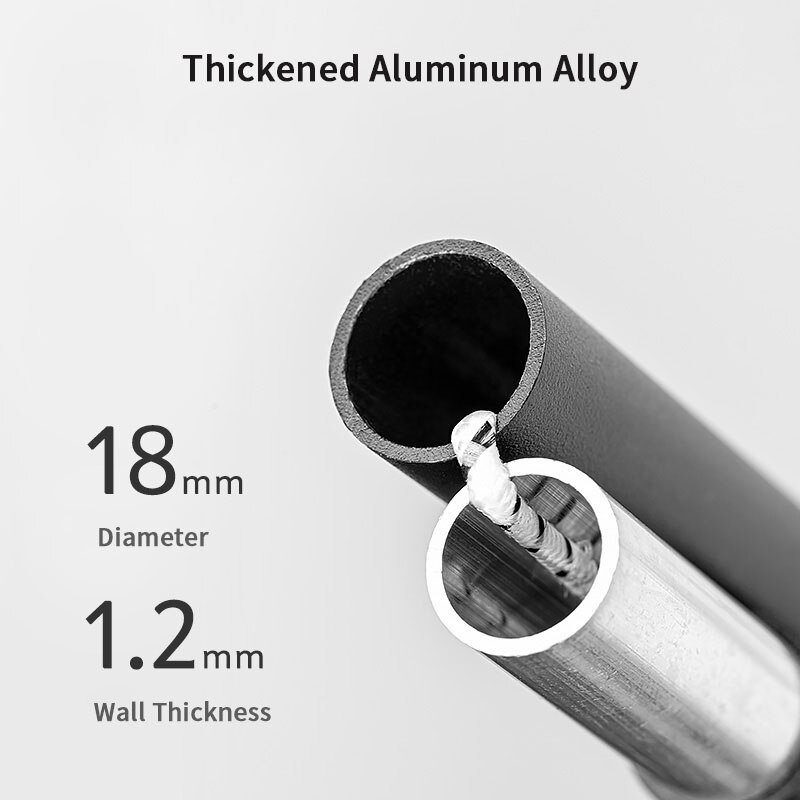 Naturerandonnée 2m 4 sections en alliage d'aluminium tente pôle auvent tige épaississement Durable pointue pliable utilisation de tente extérieure