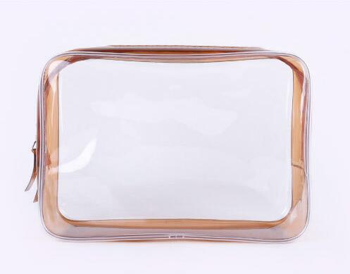 Reizen Pvc Cosmetische Zak Vrouwen Make-Up Tassen Toiletartikelen Organizer Waterdichte Opslag Neceser Clear Badkamer Waszak: Coffee / M