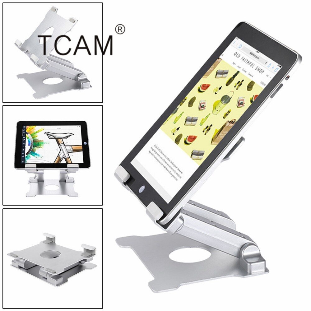 Aluminium Tablet Houder Vouwen Desktop Mount Stand Houder voor iPad Oppervlak Pro