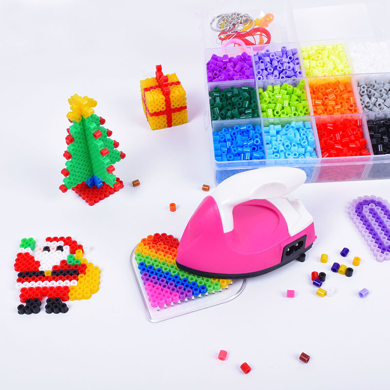 Jinletong 4080Pcs Perler Hama Kralen Set Voor Kinderen Zekering Ijzer Kralen 3D Puzzel Met Pegboards Strijken Papier Accessoire Zekering kralen Set