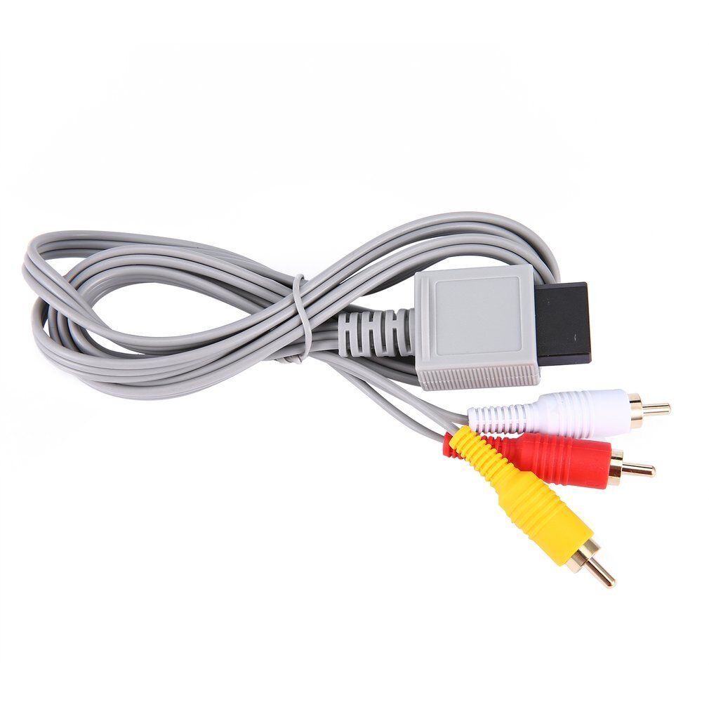 1.8 meters Gold Plated Audio Video AV Composite 3 RCA Cable for Nintendo for Wii