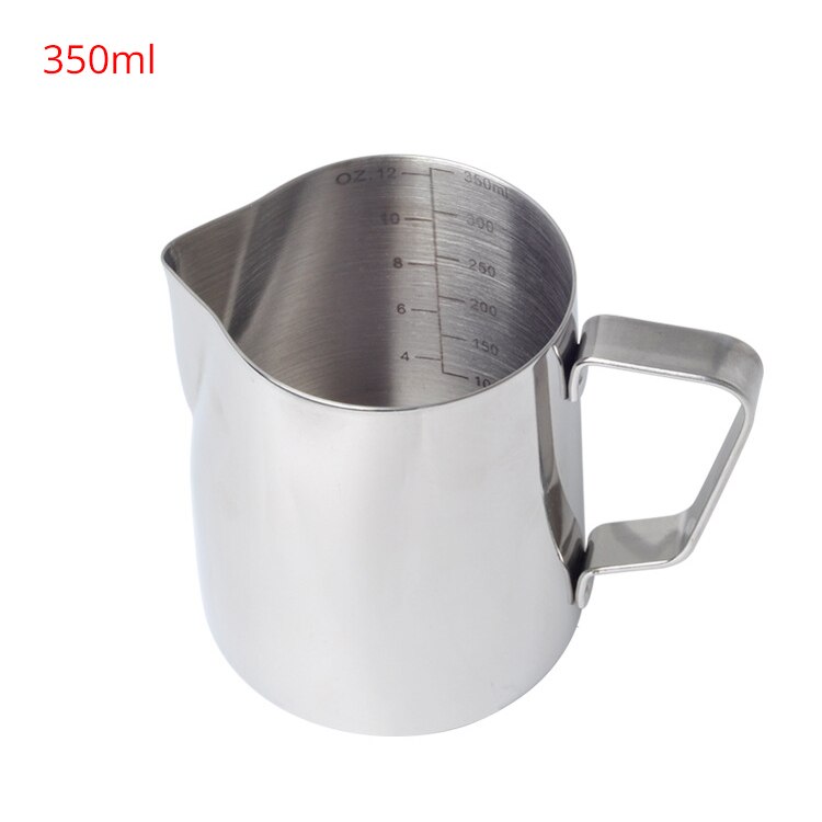 Maidonvaahdotuskannu, sakeuttamisruostumattomasta teräksestä valmistettu kahvin höyrytyskannu, jonka sisällä mitat , 350/600ml: Uusi tyyli  - 350ml