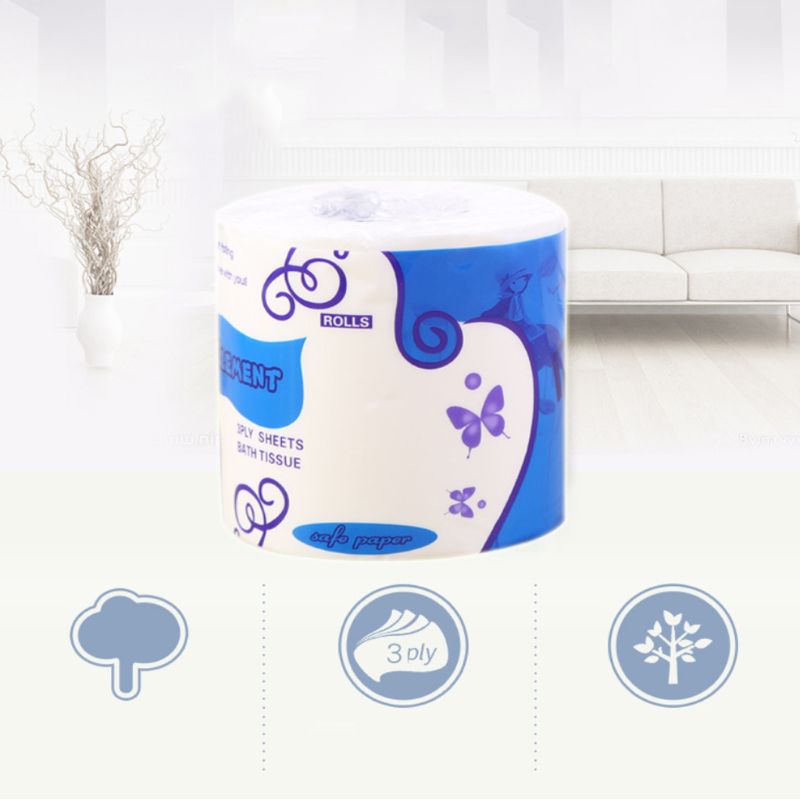 10x10cm Three Layer Toilet Tissue Home Bath Toilet Roll Paper Soft Toilet Paper Skin-friendly Paper Towels