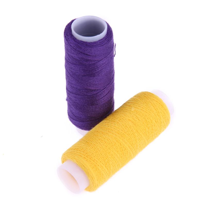 24 kleuren 200 Yard Polyester Borduurwerk Naaigaren Voor Hand Genaaid & Machines Patchwork Naaigaren Naaien Accessoires
