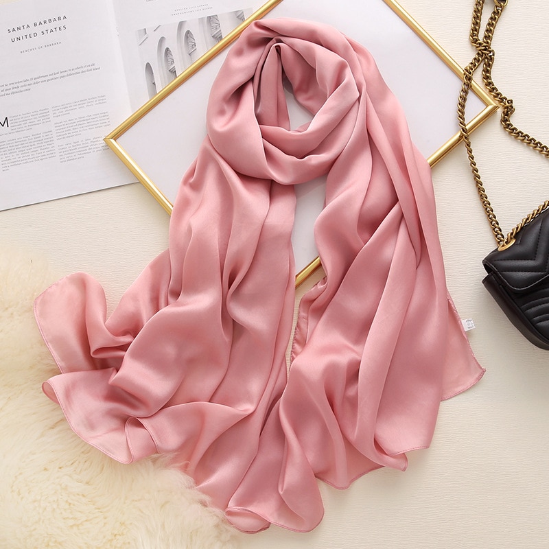 Châle en Polyester pour Femme noir | Écharpe Hijab solide, belle écharpe d'été en soie, châles et enveloppes longs de plage en mousseline