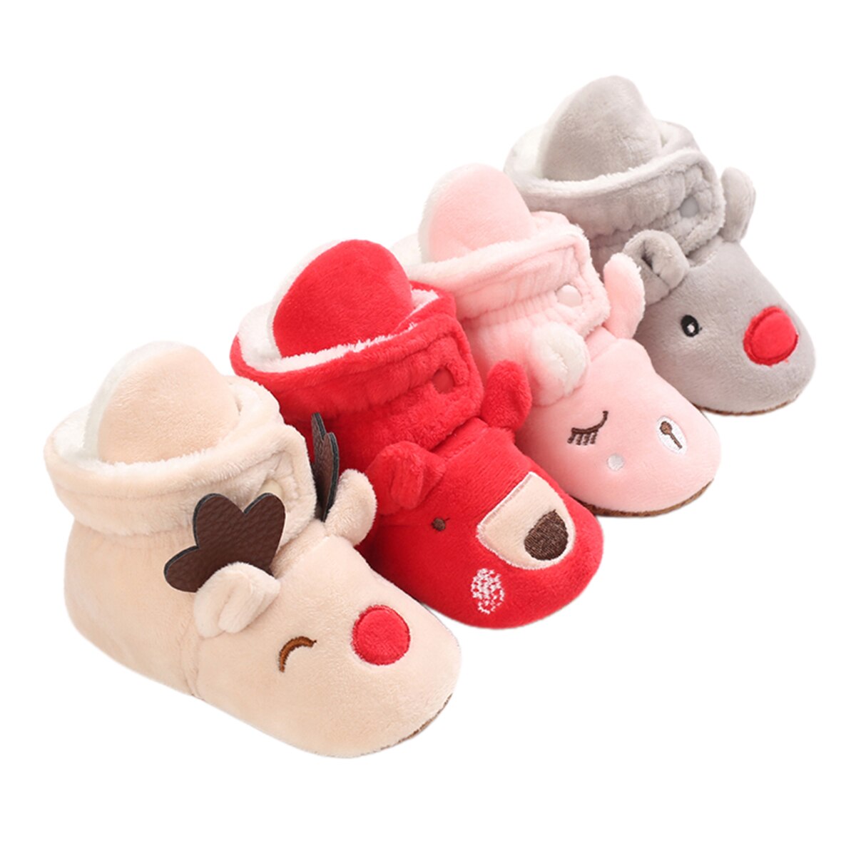 Schattige baby cartoon dieren laarsjes zachte zool pluche pantoffels peuter eerste loopjes met antislip houden warm comfortabele onderkant
