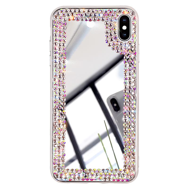 Dla Huawei Nova 7i 6se 3 3i 5 6 7 Pro P30 Mate 20Pro Honor 10 9 Lite P Smart 2019 szkło hartowane lustro Rhinestone Case: Nova 6SE