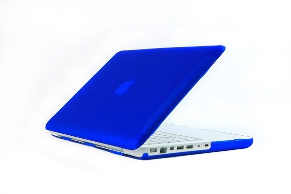 Gummieret mat mat cover cover ærme til apple macbook hvid mc516 mc207 a1342 laptop taske gratis tastatur cover: Blå