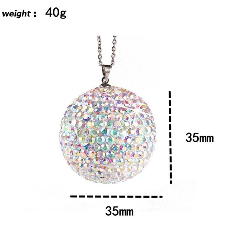 Bil anheng metallkjede rhinestone ball full kjedelig originalitet kul sjarm bakspeil hengende ornamenter: Flerfarget
