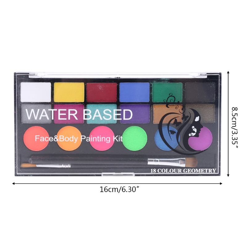 6 Kunst- & Gesichtsmalfarben-Pinsel Aus Nylon – Weich, Hautfreundlich – Für Halloween, Körperkunst, Make-up & Aquarellmalerei