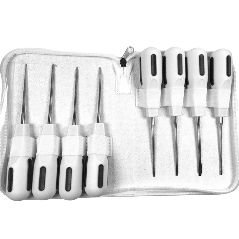 8Pcs Tand Extractie Liften Kit Dental Minimaal Invasieve Tang Roestvrij Staal