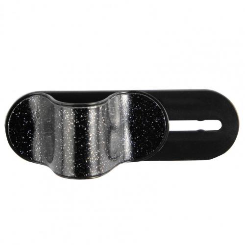 U-Vormige Universele Mobiele Telefoon Grip Stand Back Sticker Vinger Ring Houder Ondersteuning Duurzaam Wasbaar Mobiele Telefoon Houder Stands: Black