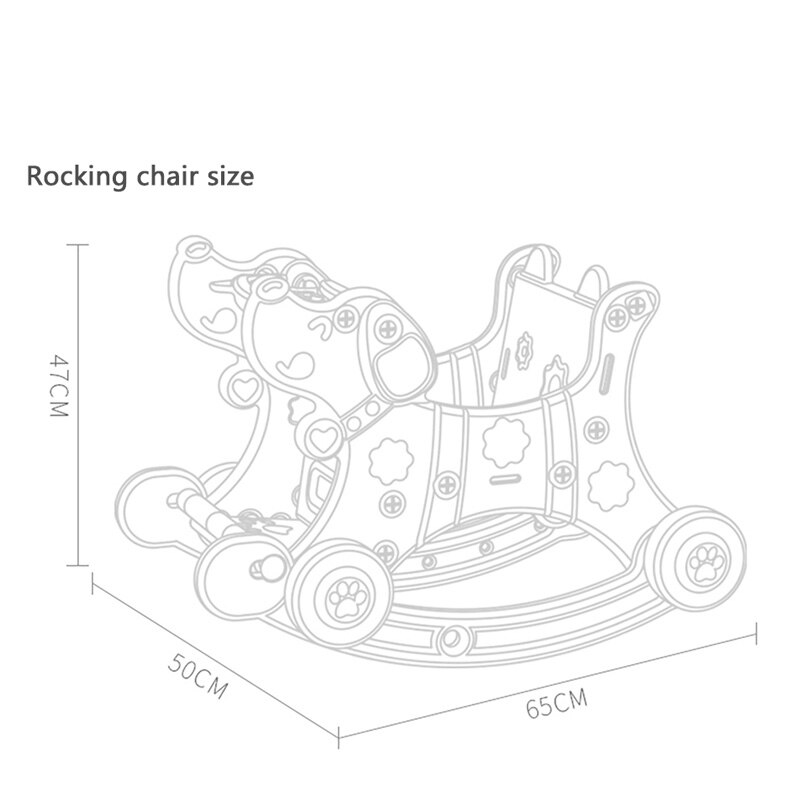 Baby Rit Op Speelgoed 2 In 1 Hond Schommelstoel Paard Draaitafel Winkelwagen Paard Trolley Kinderen Rolstoel Paardensport Kids Indoor speelgoed M139