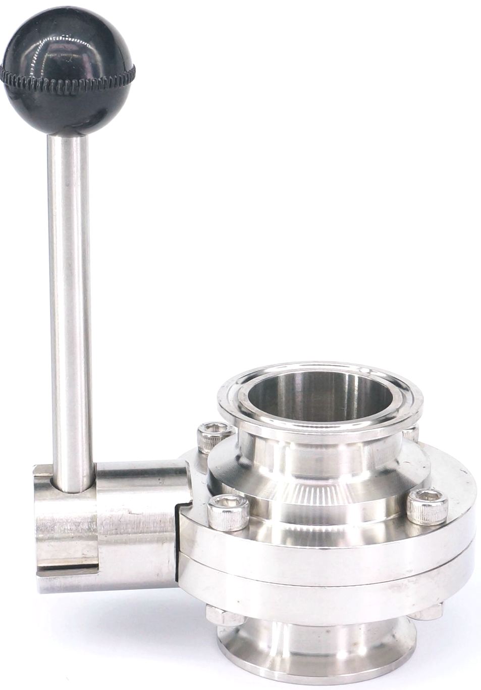 Fit Tube OD 19-51mm Tri Clamp 1.5" 2" 304 Stainless Steel Sanitary Ferrule Butterfly Valve HomeBrew Beer Dairy