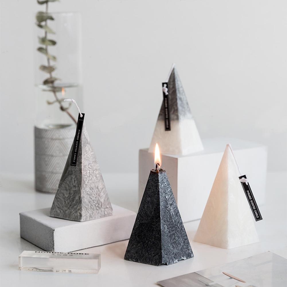 Luxury Candle Nordic Style Geometric Cone Pentagonal Aromatherapy Candle Essential Oil Candle Stylish Home Decoration