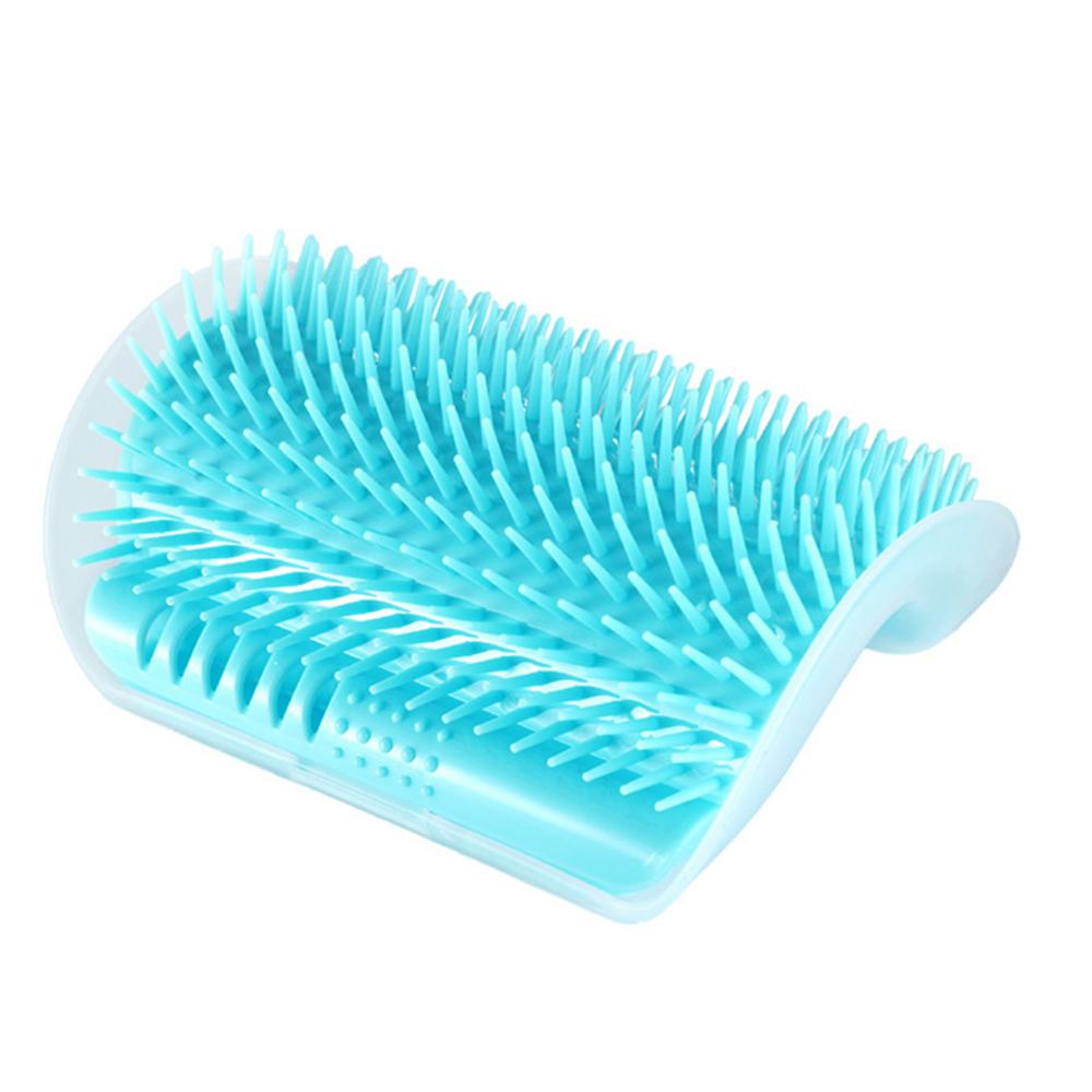 Cats Brush Corner Cat Massage Self Groomer Comb Brush Cat Rubs the Face with a Tickling Comb Cat Product: Lake Blue