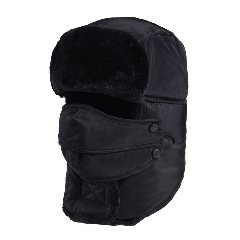 Cappello bombardiere Degli Uomini Delle Donne di Spessore Soffici Viso Maschera di Protezione Della Sciarpa Antivento Inverno tutto'aperto Abbigliamento Accessori: B