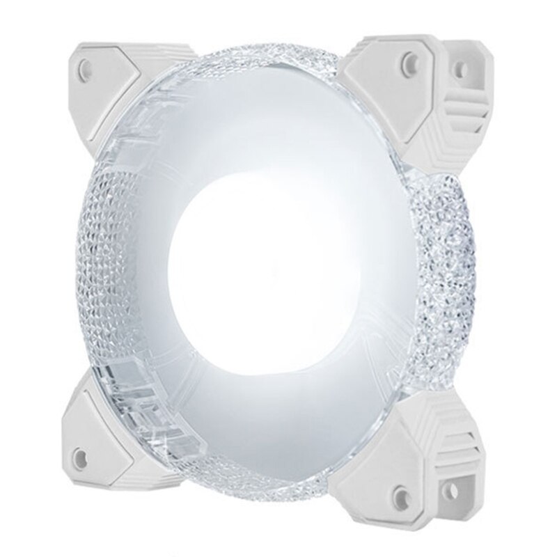 120mm Computer Cooling Fan RGB Case Fan Adjustable High Performance Silent Control Chassis Radiators 3Pin + 4Pin or: White