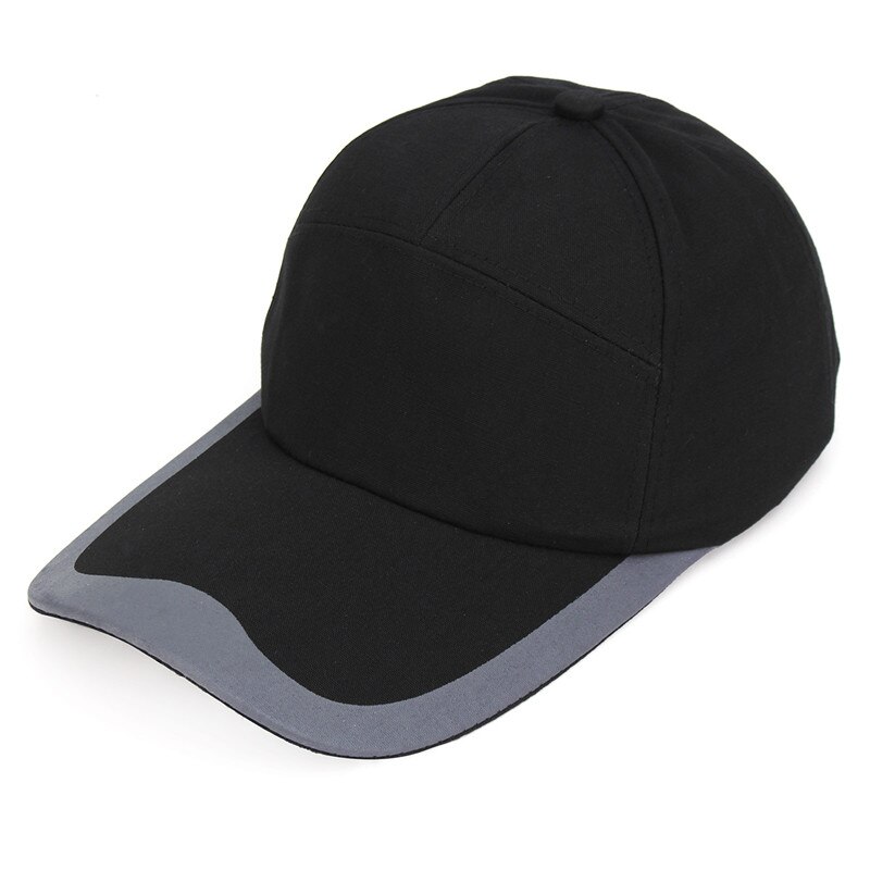 Cotton Bump Cap Safety Helmet Hard Hat Head Protection Mechanic Tech Baseball Style For Outside Door Workers: black