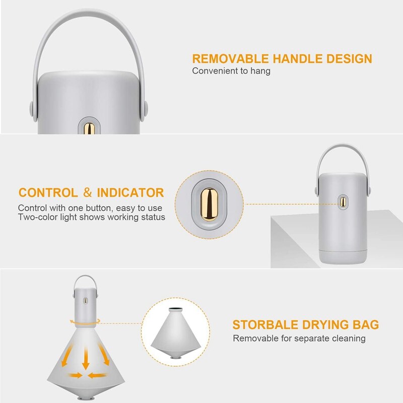 Portable Clothes Dryer Mini Retractable Dryer with 2 Working Modes Automatic Timer Shutdown for Anywhere Anytime