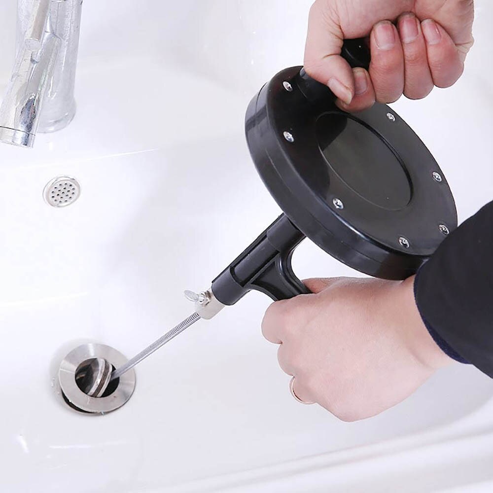 Black Kitchen Toilet Sewer Blockage Hand Tool Pipe Kitchen Cleaning Toilet Pipe 5m Drains Dredge Cleaner Sink Cleaning Tool