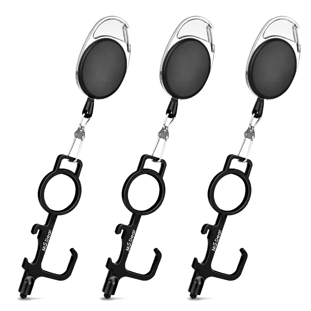 3 pc Anti Contact Door Opener Elevator Button Contactless Safety Door Opener Press Elevator Tool Portable Door Opener