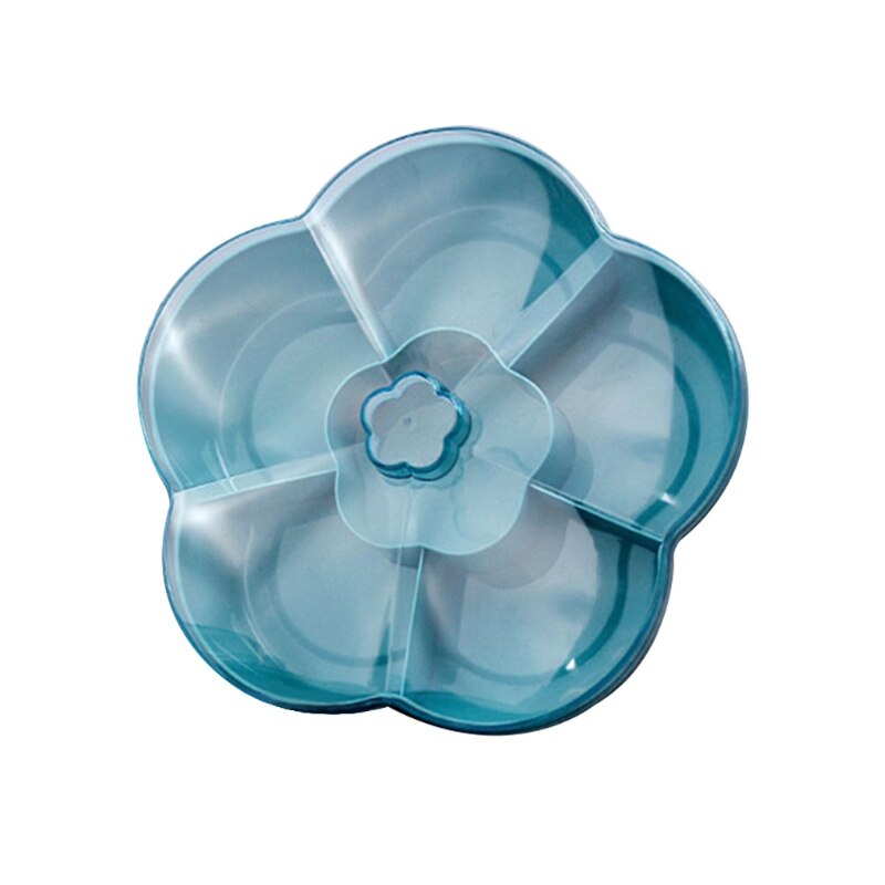 6 compartments Flower Shape Snack Storage Box Nut Candy Serving Tray with Lid