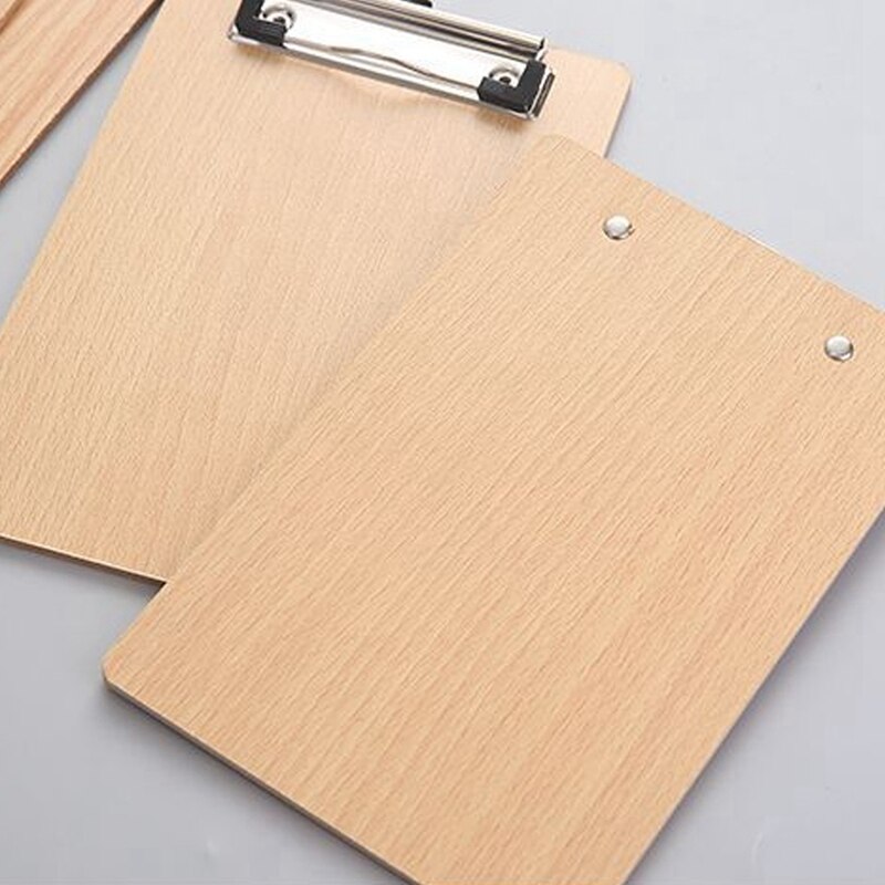 Portapapeles de madera de tamaño A4, tablero de Clip para oficina, escuela, papelería con agujero colgante, carpeta de archivos, tablero fijo, tablero duro para escritura P
