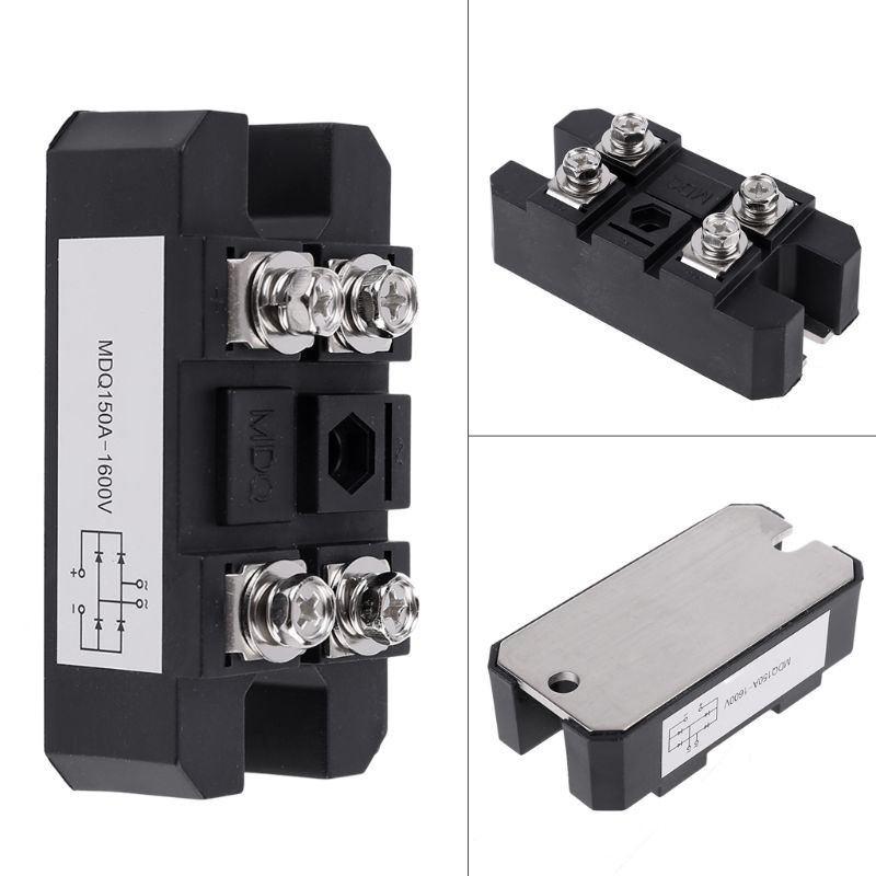 Mdq 150a 1600v sort enfaset diodebro ensretter 150a amp høj effekt 1 nov 9