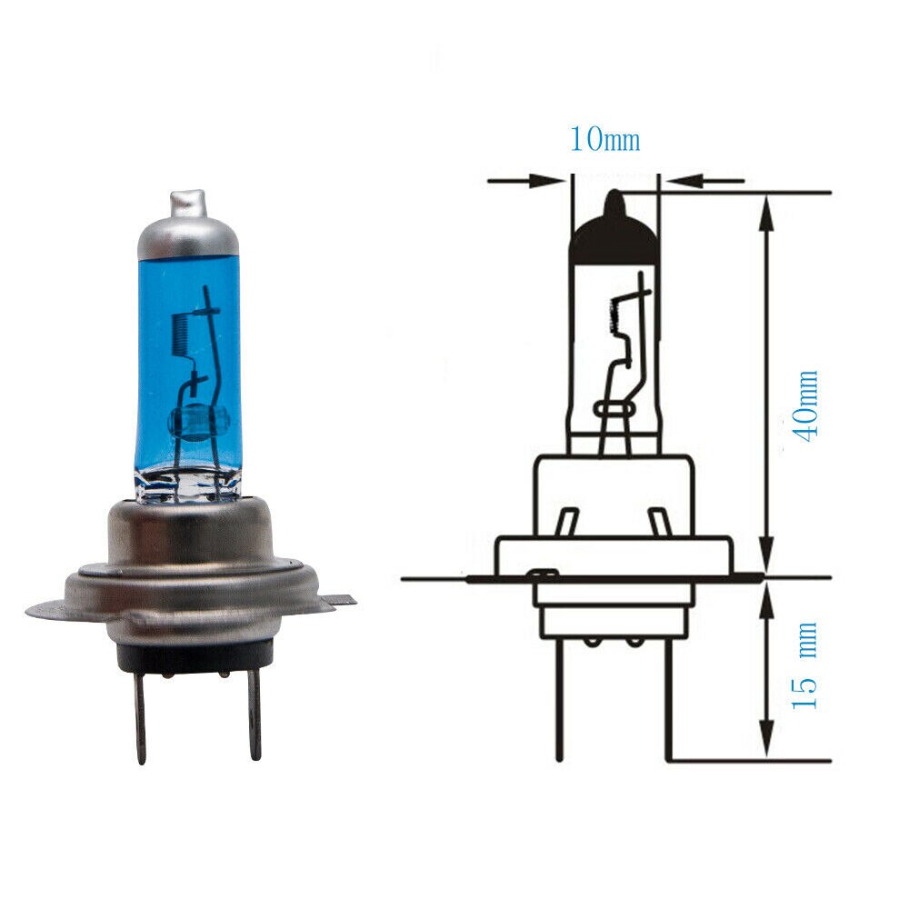 12V 100W 8500K Xenon Hid Super White Effect Look Headlight Lamps Light Bulbs H7 Car Headlight Bulbs