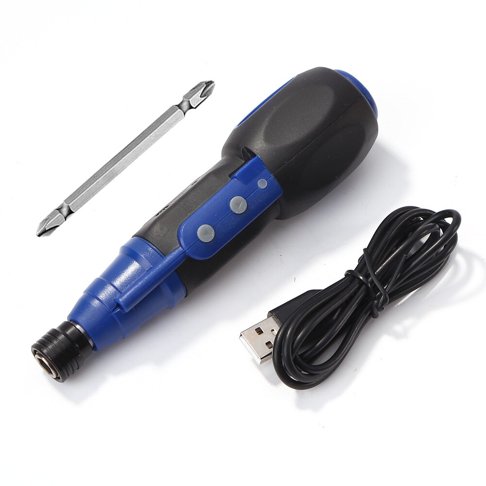 Stort dreiemoment mini elektrisk skrutrekker usb-lading elektrisk skrutrekker anti-skli håndtak drill multifunksjonsbor elektroverktøy