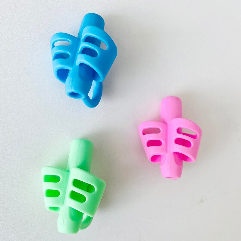 2X Silicone Two-Finger Pencil Grip Writing Writing Corrector Posture Grip