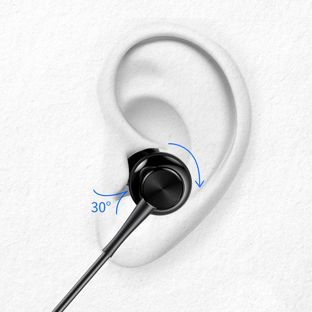 Awei PC-1 Sport Koptelefoon 3.5Mm Jack Stereo Geluid Muziek Bedrade Oortelefoon Mini In-Ear Ingebouwde Microfoon Voor telefoon