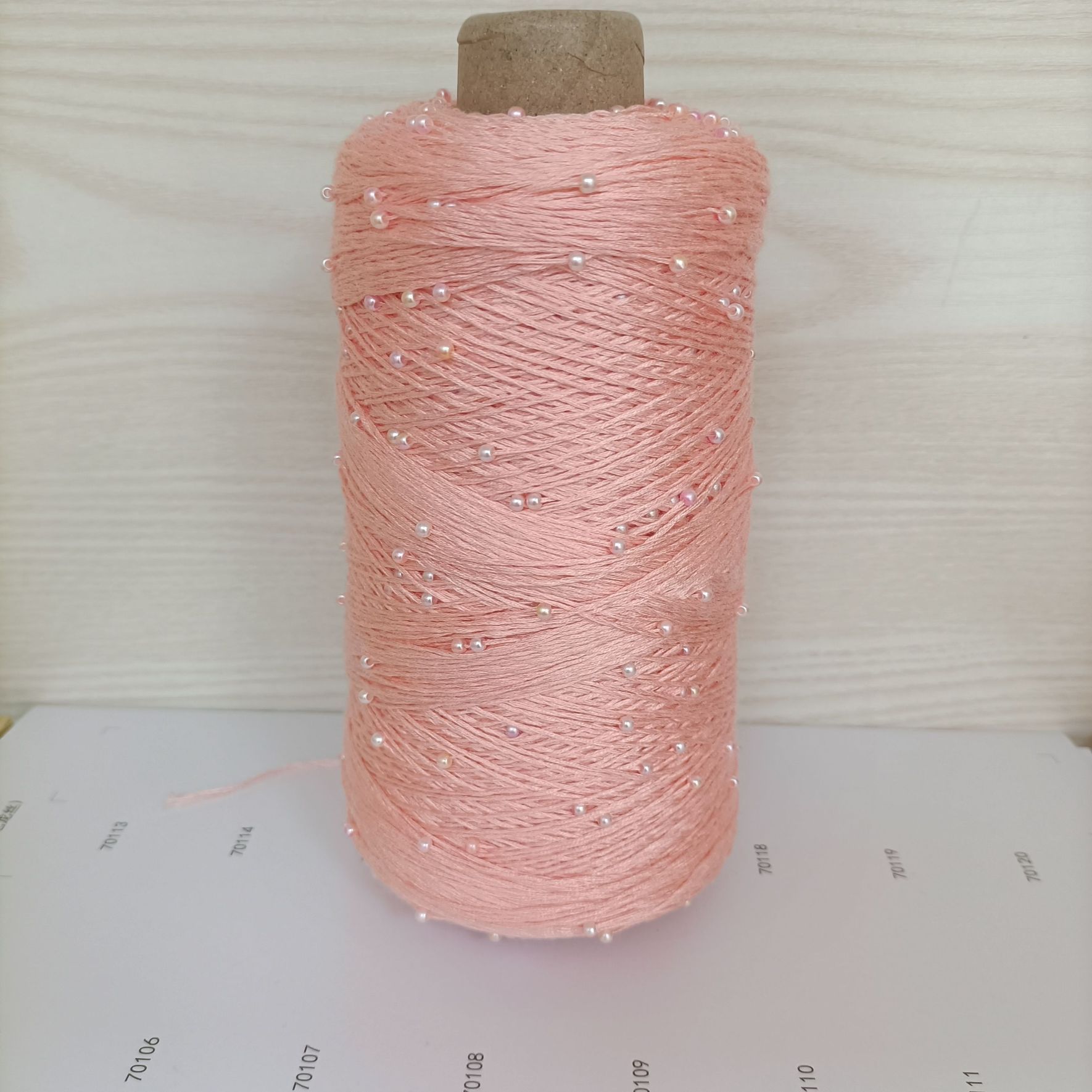 350g 70% CottonSoft Crochet Hand Pearl Beaded Yarn Lace 6# Hand-Knitted Thread For Summer Knitting Sweaters Hats Scarves Luxury: Lavender