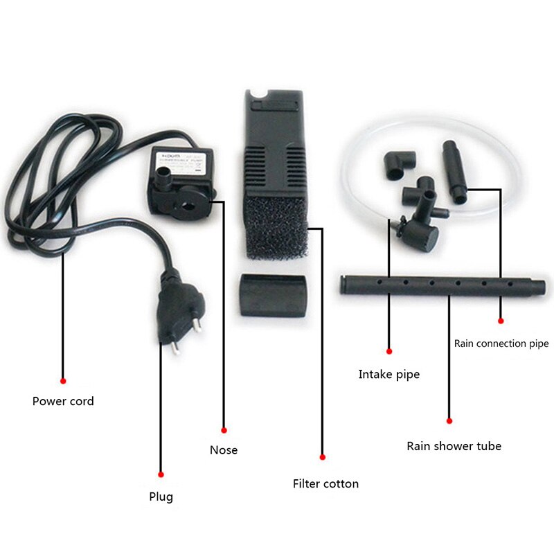 Dyk vand filter pumpe akvarie akvarium dam oxygen stigende pumpe værktøj akvarie filter tilbehør-eu stik
