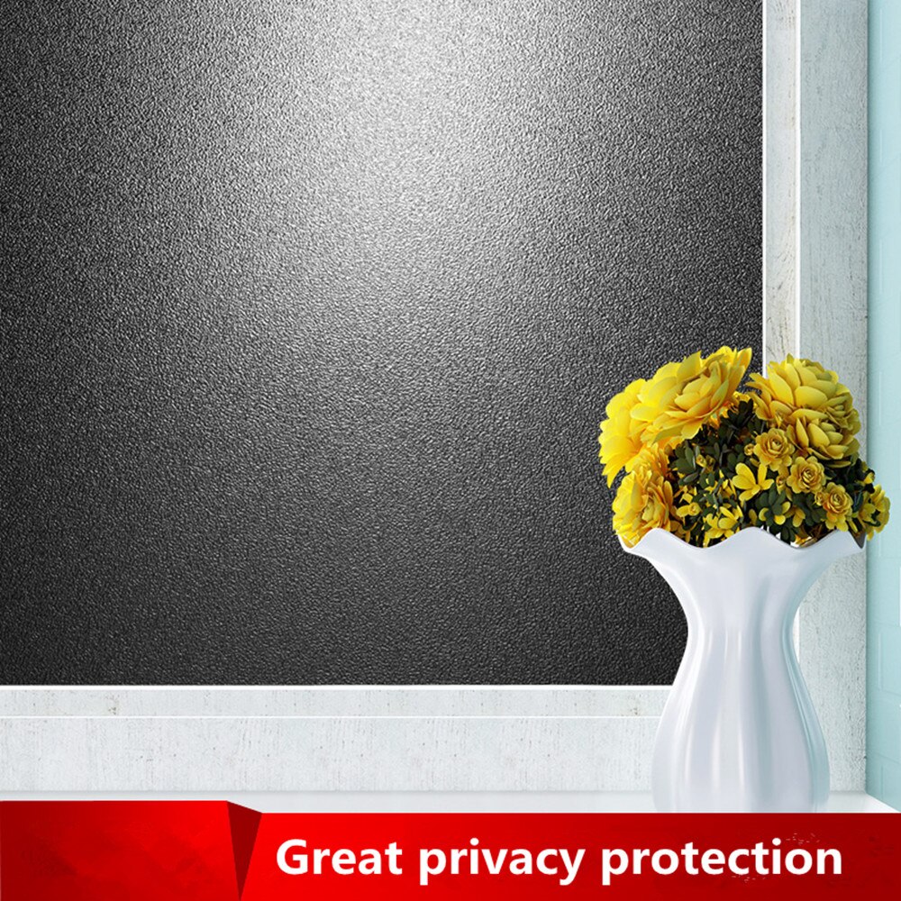 Sunice 1.22 x 0.5m sort stor fortrolighedsbeskyttelse vindue nuance film frostet statisk klæbning hjemmekontor bygning glas klistermærke