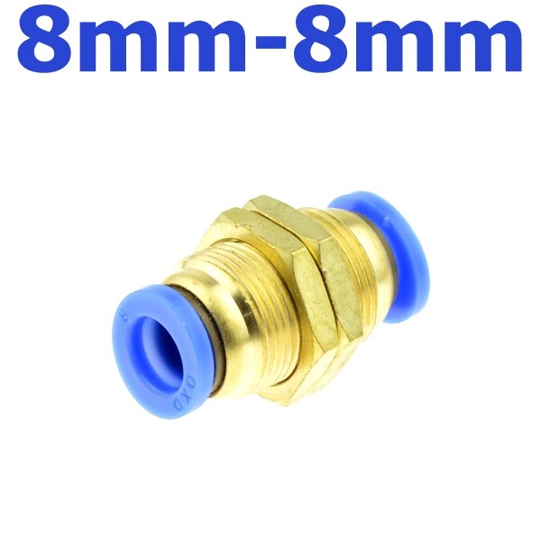 Luftpneumatisk rett skottforbindelse 10mm 8mm 6mm 4mm 12mm od slangerør ett trykk skyv inn gasskobling messing hurtigkobling: 8mm