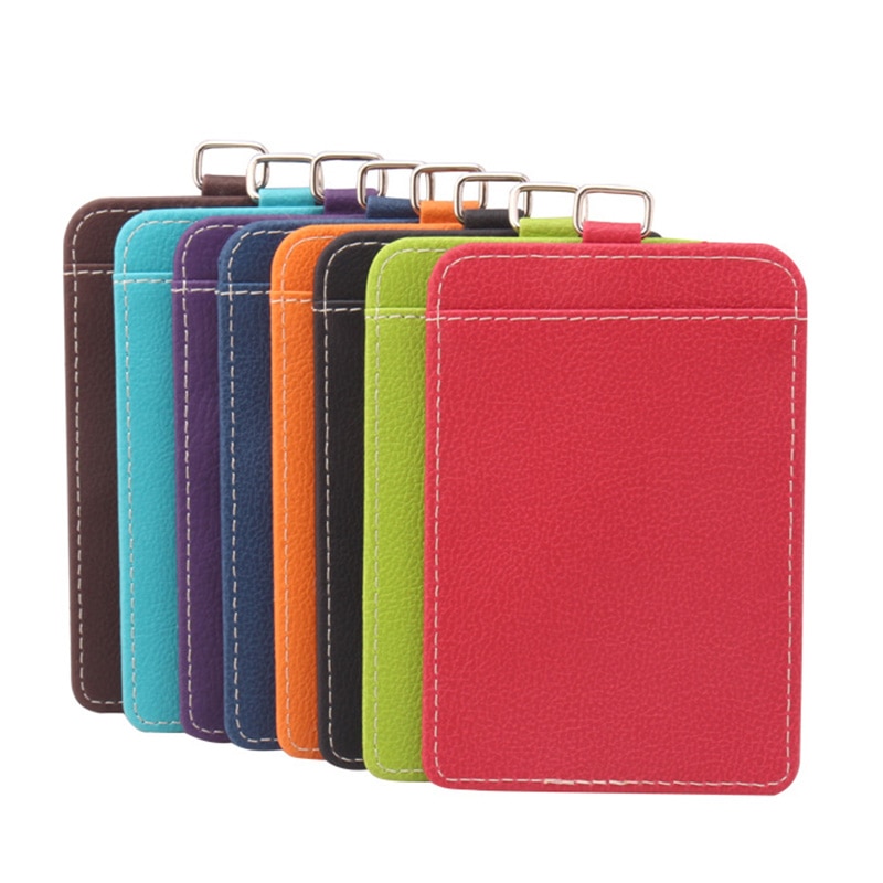 mode ID Houders Bank Credit Card Holder Unisex PU Lederen card case business Werken Id Badge covers zonder lanyard