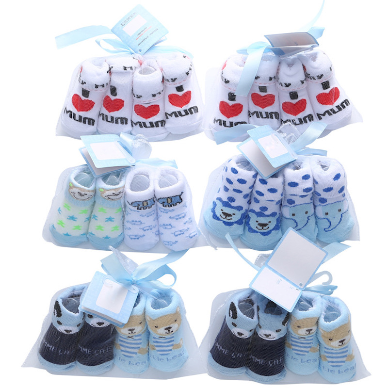 2Pairs Children’s Socks For Newborn Baby Accessories Cotton Socks For Girls Toddler Boys Clothing Infants Child’s