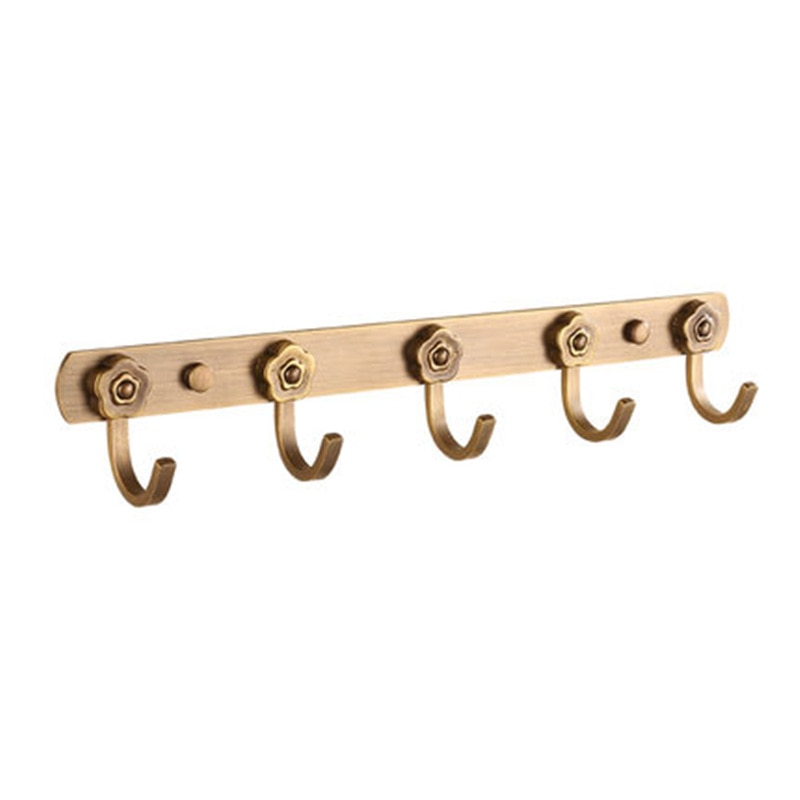 Europese retro bronzen badkamer handdoekhouder hanger roestvrij staal sleutel tas kleding handdoek wandrek plank organiseren opbergruimte