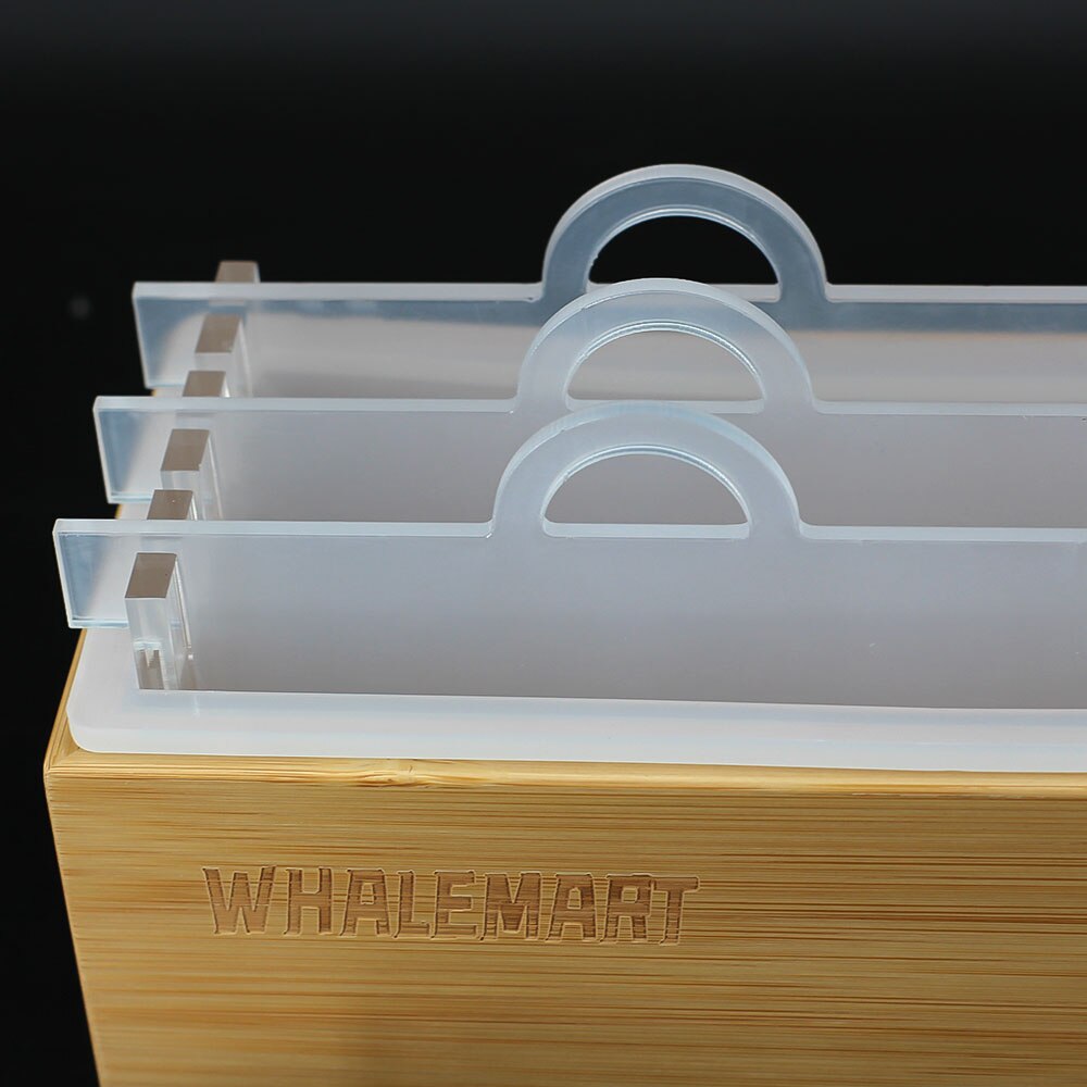 Rendering Silicone Mold Soap Making Supplies Set With Bamboo Box Partition For Handmade Soap Tools
