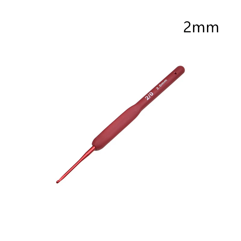 Ganchos de tejer para suéter, herramientas de costura para manualidades hechas a mano, gancho de ganchillo rojo de tulipán de aluminio, mango esmerilado, ganchillo de silicona TPR: Verde militar