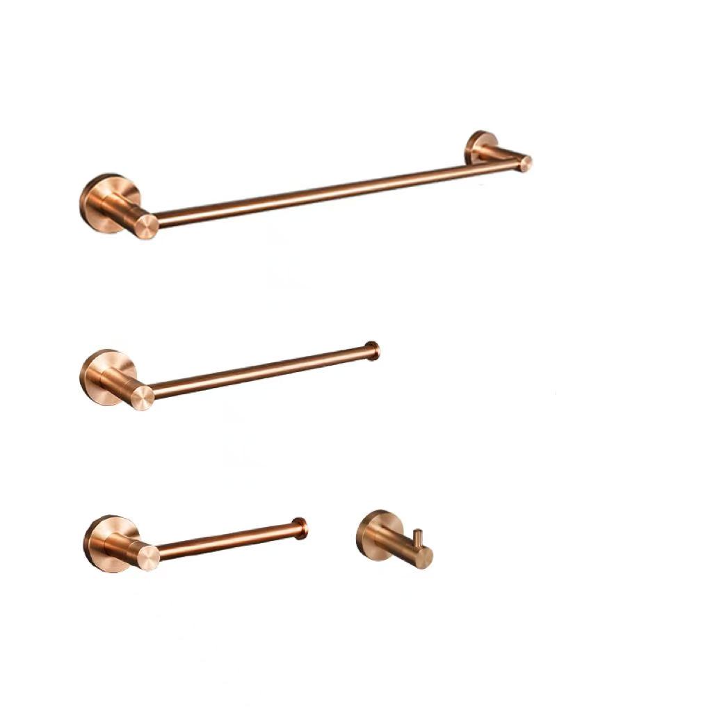 Brushed Rose Gold 304 Stainless Steel Wall Hook Toilet Paper Holder Towel Bar Toilet brush Bath towel rack Bathroom Accessories