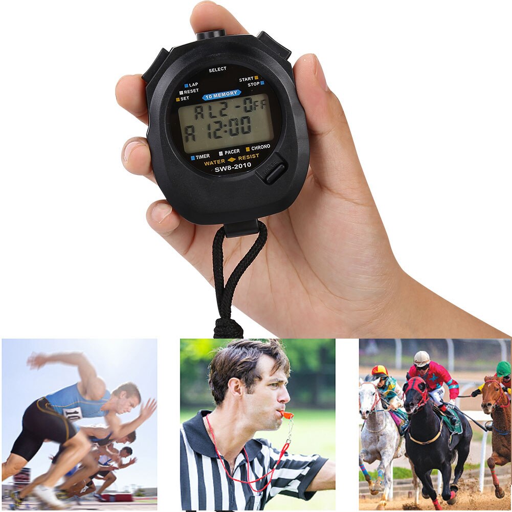 Stopwatch Timer Waterproof Stopwatch Countdown Sports Stopwatch Timer Compass With Alarm Switch