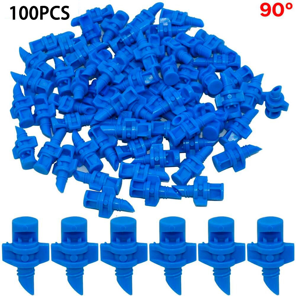 50pcs 90° 180° 360° Angle Simple Refraction Nozzle Sprinkler Head Garden Fruit Tree Irrigation Mist Sprayer: 100PCS 90 Degree